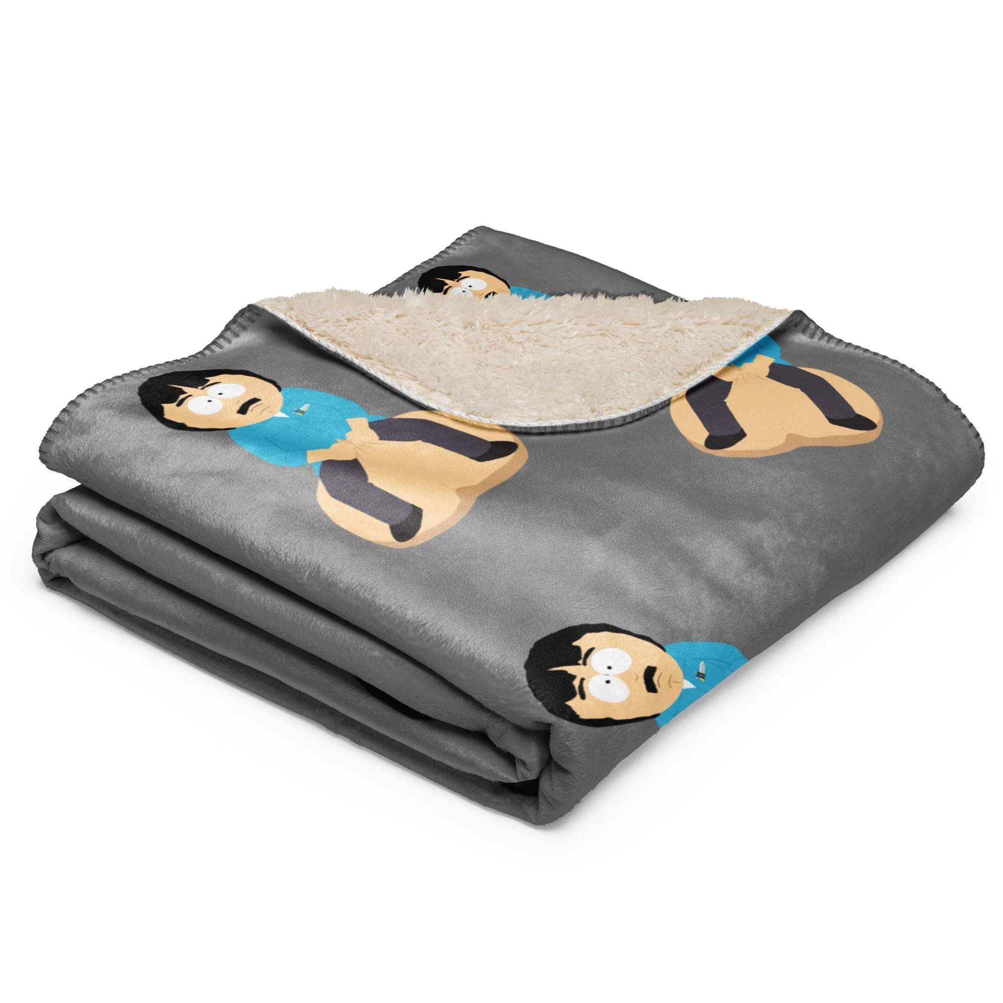 South Park Randy's Balls Pattern Sherpa Blanket - Image 3