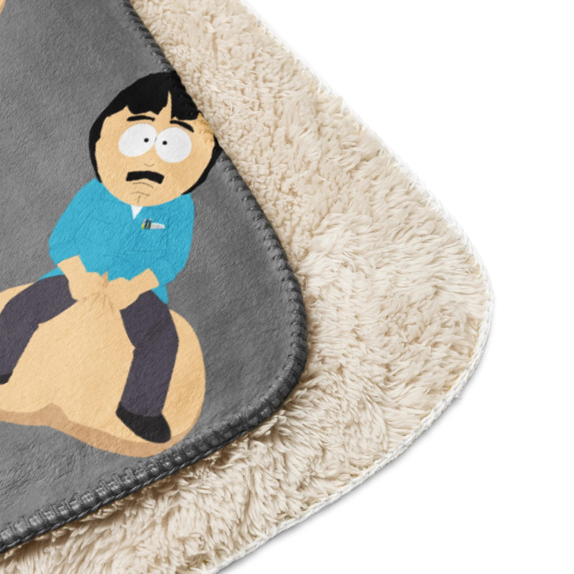 South Park Randy's Balls Pattern Sherpa Blanket - Image 6